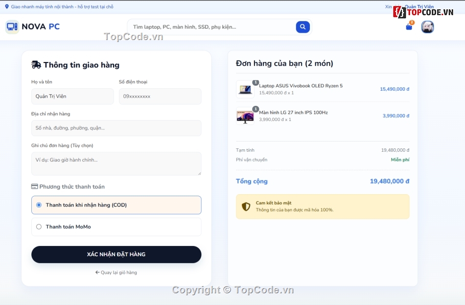 Web bán máy tính,Website bán linh kiện máy tính,bán máy tính laptop